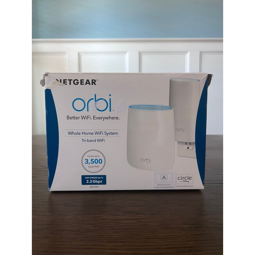 NETGEAR Orbi AC2200 Tri-Band Wi-Fi System - RBK20W-100NAS NEW‎